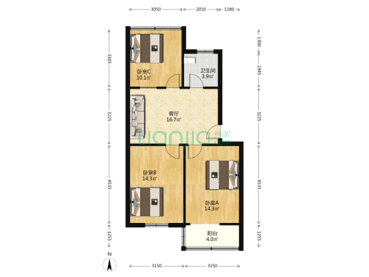 机械化家属院北院 3室1厅1卫 73平方