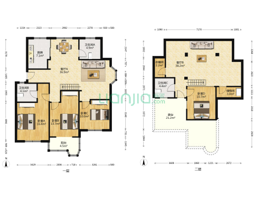 凤溪花苑 4室2厅3卫 114平方