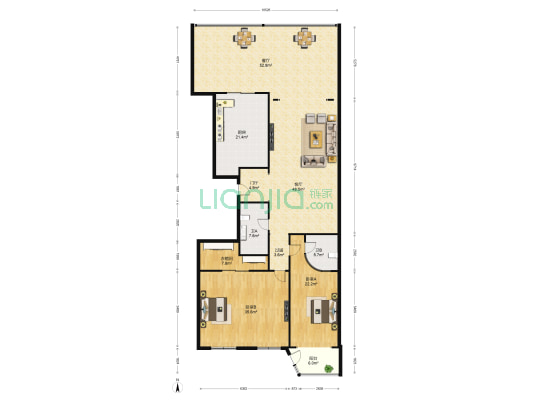 西四道街 2室2厅2卫 202平方