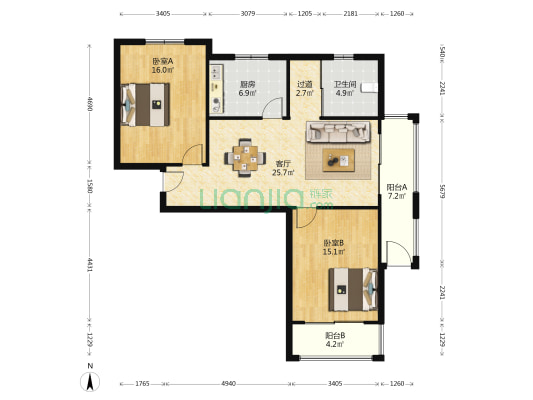 秦淮佳苑五期 2室1厅1卫 102平方