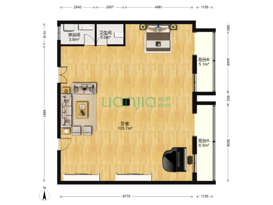 迎宾中路甲27号 1室0厅2卫 162平方