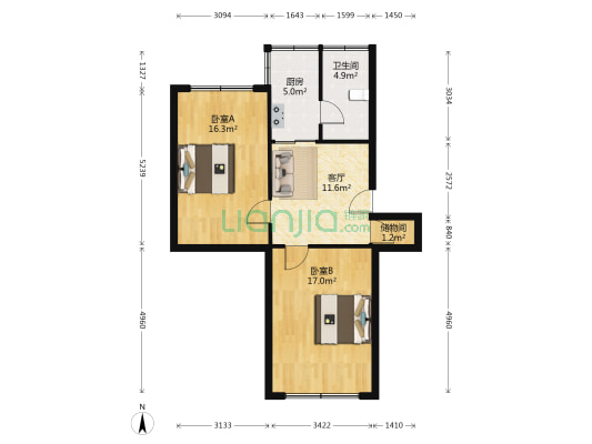 标牌小区 2室1厅1卫 71平方