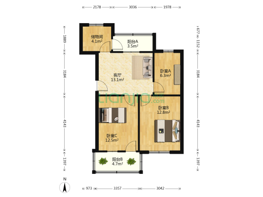 银河东路459号 3室1厅0卫 72平方