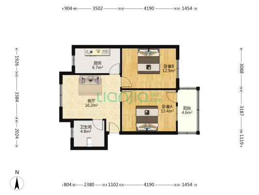 横河路65弄 2室1厅1卫 71平方