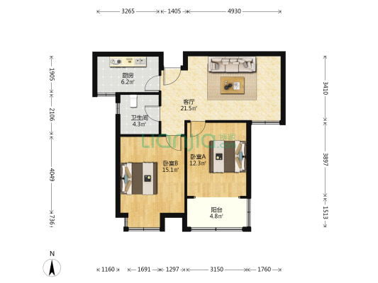 康阳新村二期 2室1厅1卫 84平方
