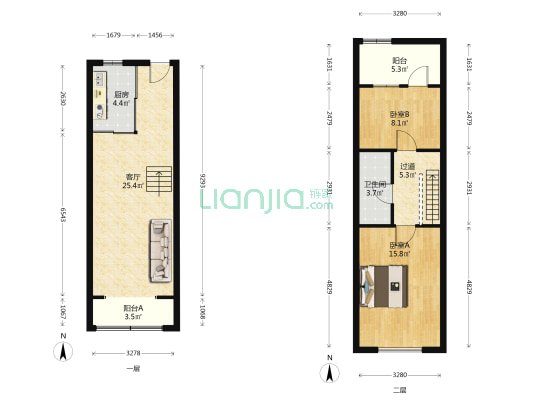 牛津花园loft   带装修   采光好   随时看房-户型图
