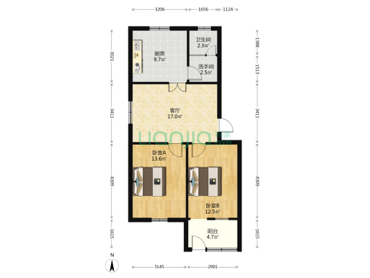 南门大街248号 2室1厅2卫 70平方