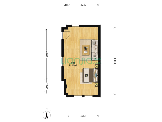 百纳中心 1室0厅0卫 57平方