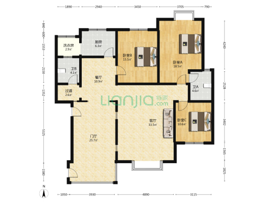古堰人家 3室2厅2卫 140平方