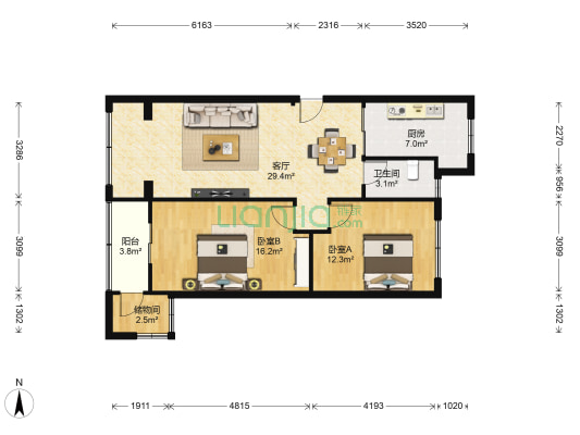 建行家属院（静宁路） 2室1厅1卫 100平方