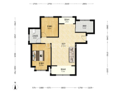 出售 香邑溪谷一期南北通透两居  精装修 满二-涿州香邑溪谷户型图
