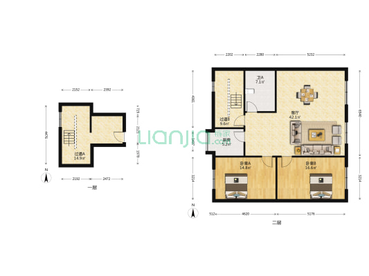 种子公司家属院 2室1厅1卫 307平方