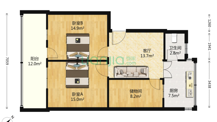 襄钢社区南院二手房实景图