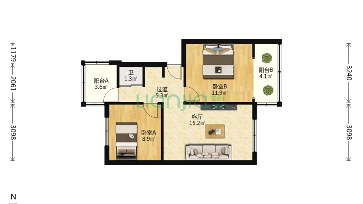 云南林业职业技术学院金殿完家山二手房实景图