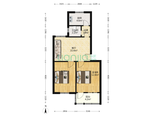 马向路34号 2室1厅1卫 65平方