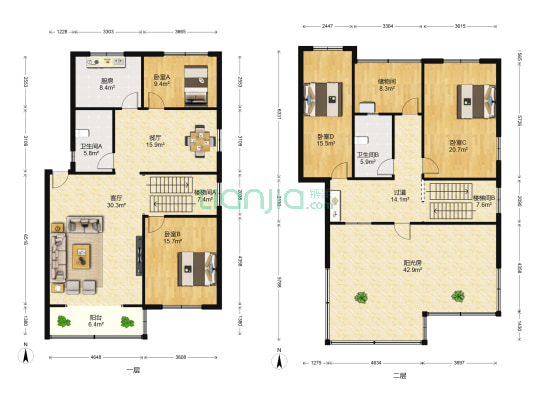 锦华小区 4室2厅2卫 220平方