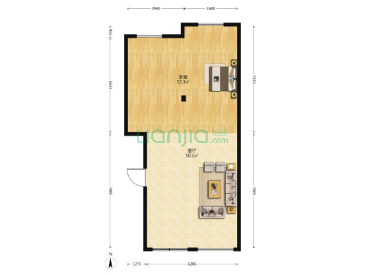 南盛路 1室1厅0卫 119平方