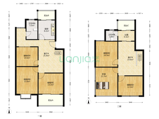 碧景苑 1室2厅2卫 170平方