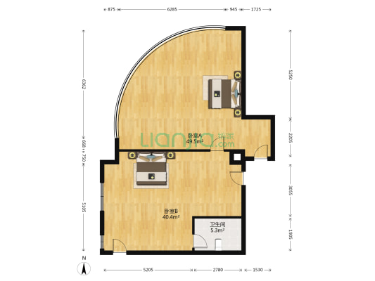 天利得益商务中心 2室0厅1卫 72平方