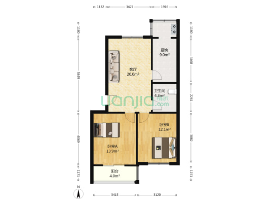 西湖楼 2室1厅1卫 80平方