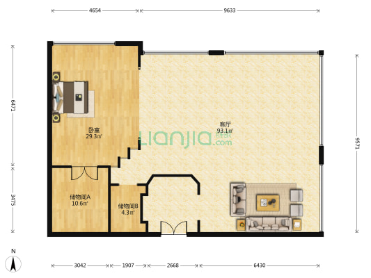 沃德中心 1室1厅0卫 191平方