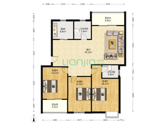 绸都.锦绣天地 3室1厅2卫 0平方
