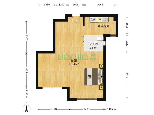 龙栖谷 1室0厅1卫 69平方
