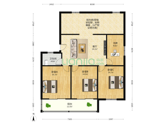 福民巷 4室1厅1卫 125平方