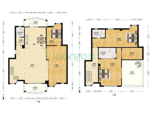 嘉裕华庭 4室1厅3卫 236平方