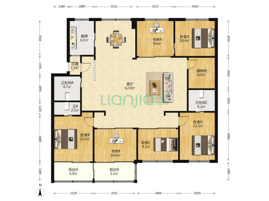 罗阳大道700弄 6室1厅3卫 186平方