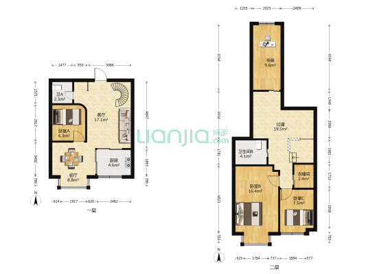 水木晶华 4室2厅2卫 105平方