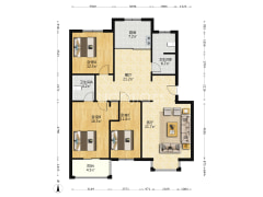 市区板楼社区 楼龄新 集中供暖 通透大三居 业主急售-涿州世纪嘉园户型图
