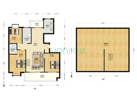 丰和湾 3室1厅2卫 209平方