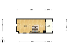 太谷广场公寓 1室1厅 东南-攀枝花太谷广场公寓户型图