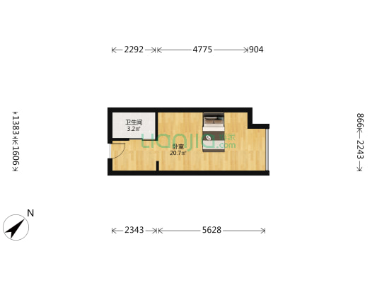 林语溪2+1房家精装拎包可居交通便利次新-户型图