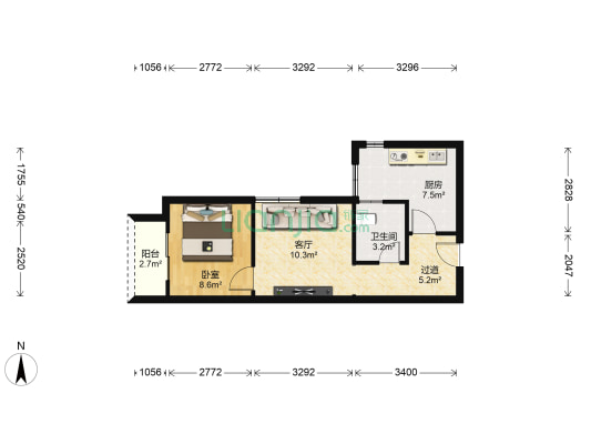 仁有逸景 1室1厅1卫 50平方