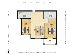 华阳路  交通便利  购物方便  2居 华阳风景-涿州华阳风景户型图
