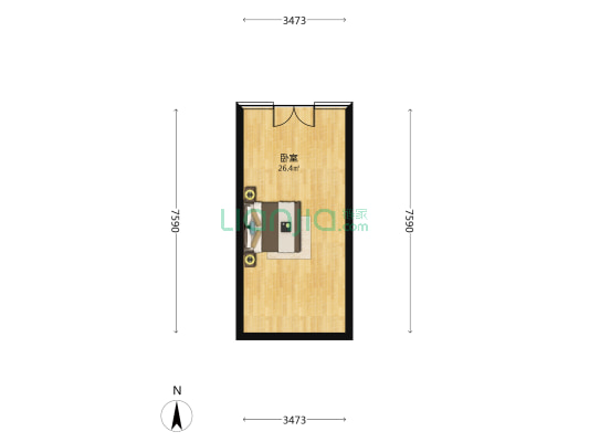五洲国际商业城A区 1室0厅0卫 37平方