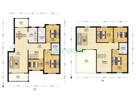 兴粮小区 6室3厅3卫 176平方