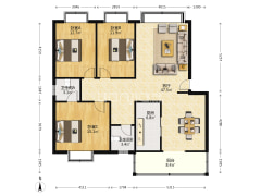 龙福小区精装3房2厅2卫129.7平米48万-桂林龙福小区户型图