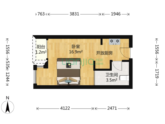 花样年花港家园 1室0厅1卫 30平方