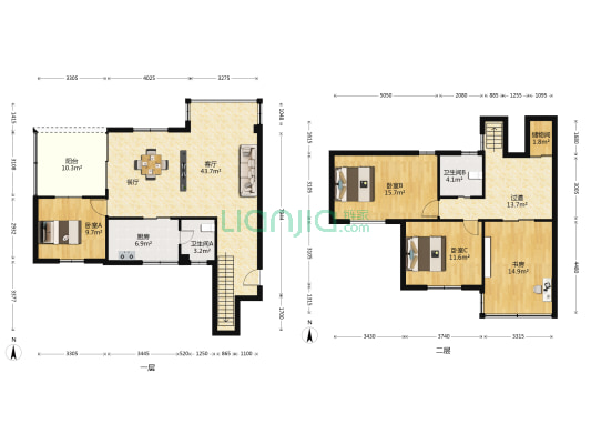 利达新园 4室1厅2卫 154平方