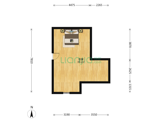 竹丝岗三马路 1室0厅0卫 44平方