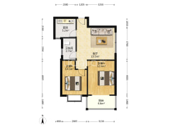 华阳路天保丽景南向两居电梯房双塔。-涿州天保郦景户型图
