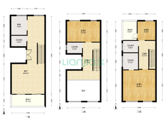 惠太雅苑 3室1厅4卫 207平方