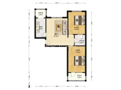 东兴小区是成熟社区东临双语屋面积使用率高-涿州东兴小区(涿州)户型图