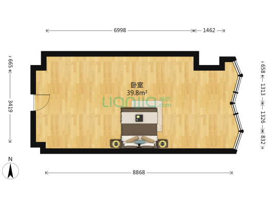 绿地中央广场四期 1室0厅0卫 63平方