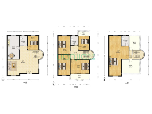 都市田园别墅 6室1厅3卫 260平方