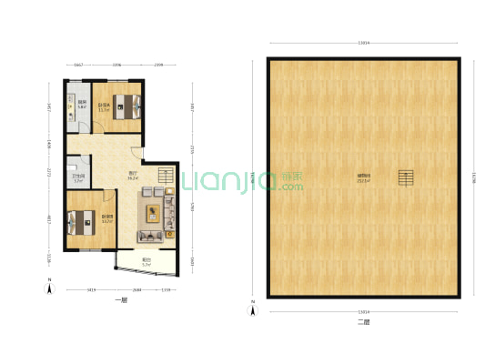 锦绣苑C区 2室1厅1卫 94平方