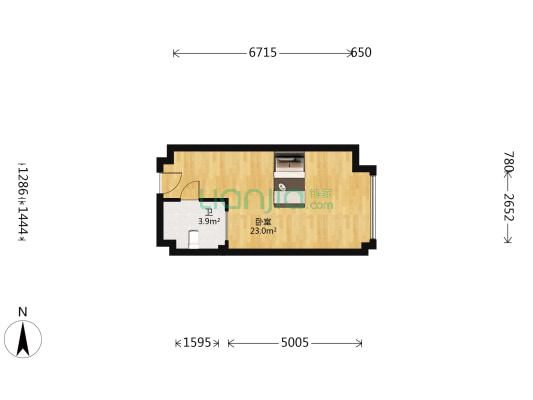 海港大厦 1室0厅1卫 33平方